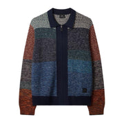 Paul Smith Colour-Block Zip-Through Cotton Wool Cardigan