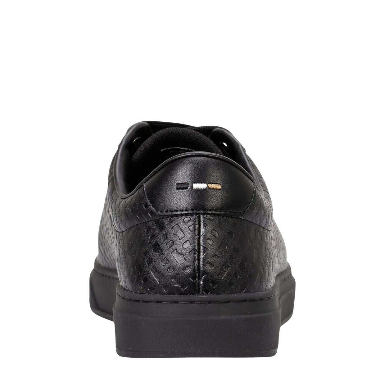 BOSS Monogram Logo Kieran Black Trainers | Buy Online at