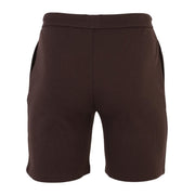 BOSS Embroidered Logo Cotton-Blend Waffle Brown Shorts