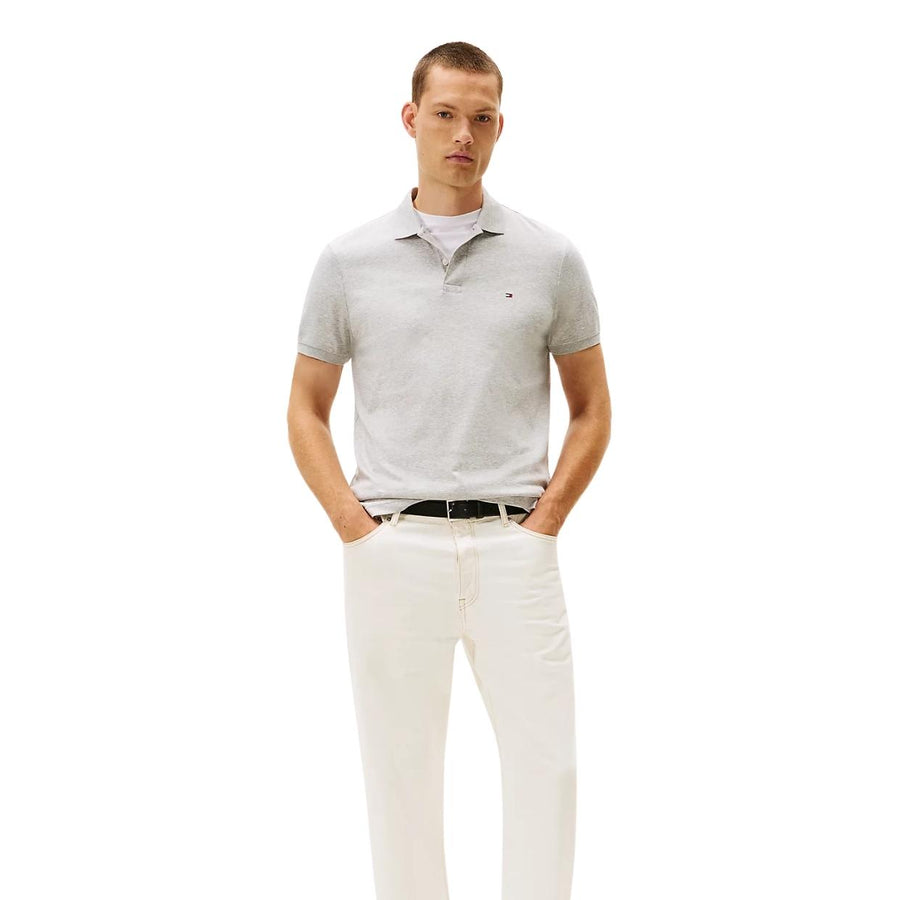 Tommy Hilfiger Liquid Cotton Light Grey Heather Polo Shirt