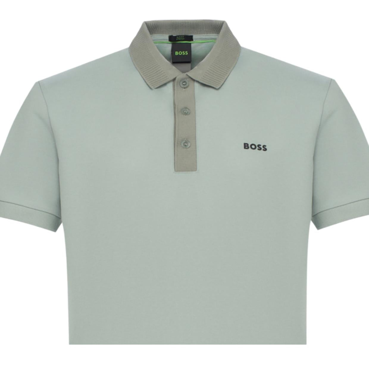 BOSS Paule Rib Light Green Polo Shirt