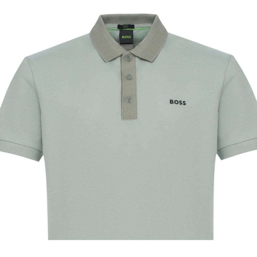 BOSS Paule Rib Light Green Polo Shirt