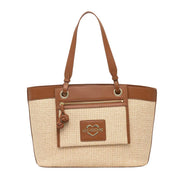 Love Moschino Straw Beige Shopper Bag