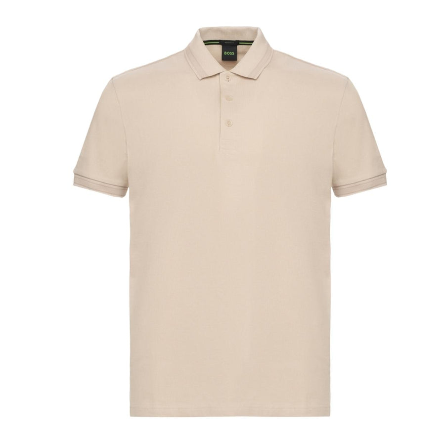 BOSS Embroidered Logo Paddy Beige Polo Shirt