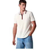 Paul Smith Contrast Tipping Zip White Polo Shirt