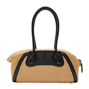 Vivienne Westwood Raffia-Effect Natural Shirley Small Holdall Bag