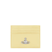 Vivienne Westwood Pastel Yellow Smooth PU Flat Card Holder