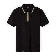 Paul Smith Contrast Tipping Zip Black Polo Shirt