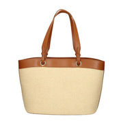 Love Moschino Straw Beige Shopper Bag