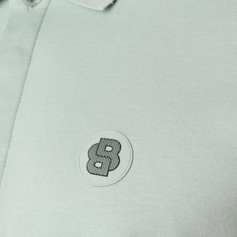 BOSS Paddy TL Double B Logo Patch Light Green Polo Shirt