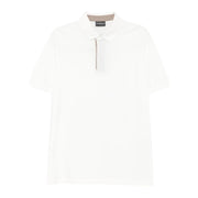 Emporio Armani Embroidered Eagle White Polo Shirt