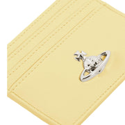 Vivienne Westwood Pastel Yellow Smooth PU Flat Card Holder