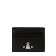 Vivienne Westwood Black Smooth PU Flat Card Holder