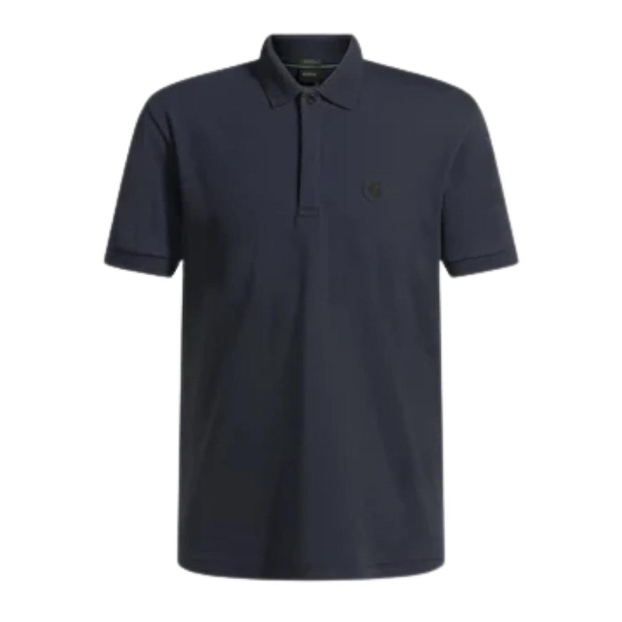 BOSS Paddy TL Double B Logo Patch Dark Navy Polo Shirt