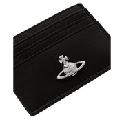 Vivienne Westwood Black Smooth PU Flat Card Holder