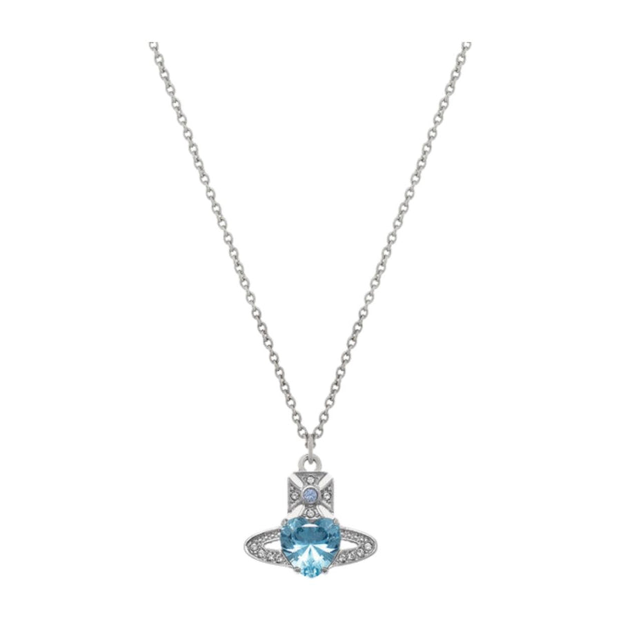 Vivienne Westwood Platinum Aquamarine Light Sapphire Ariella Pendant