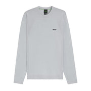 BOSS Contrast Logo Cotton Blend Light Grey Sweatshirt