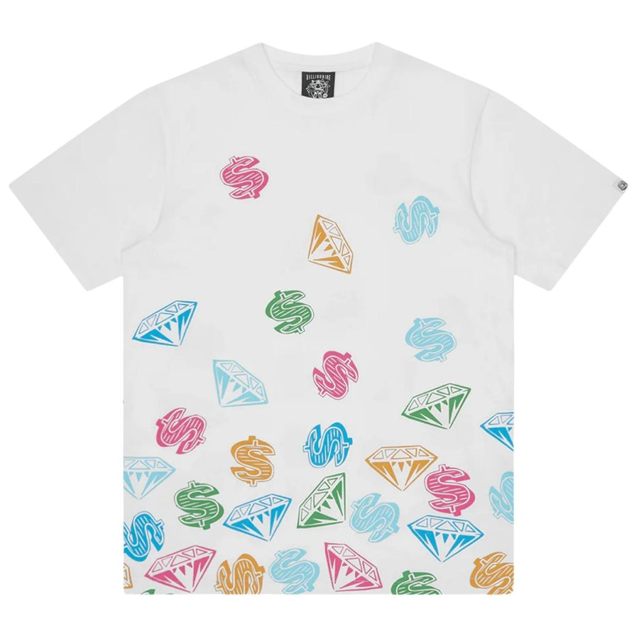 Billionaire Boys Club Diamonds & Dollars Jumble White T-Shirt