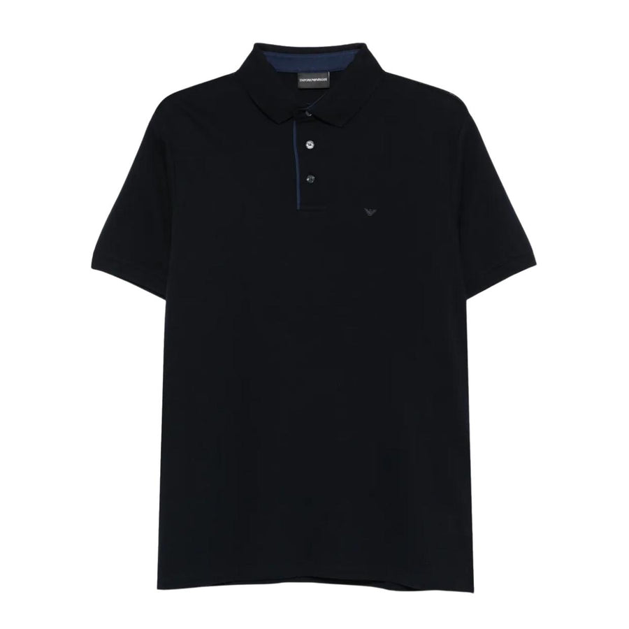 Emporio Armani Embroidered Eagle Navy Polo Shirt