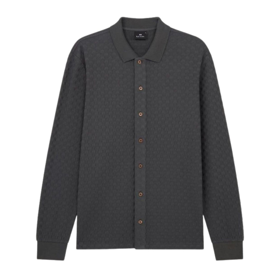Paul Smith Regular Fit Long Sleeve Grey Polo Shirt