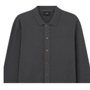 Paul Smith Regular Fit Long Sleeve Grey Polo Shirt