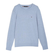 Tommy Hilfiger Embroidered Logo Vessel Blue  Heather Crew Neck Sweatshirts