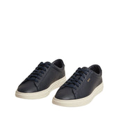 BOSS Kieran Grained-Leather Dark Blue Trainers