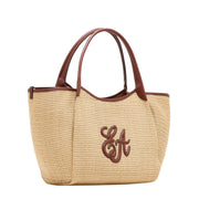 Emporio Armani Medium Woven Straw Shopper Bag