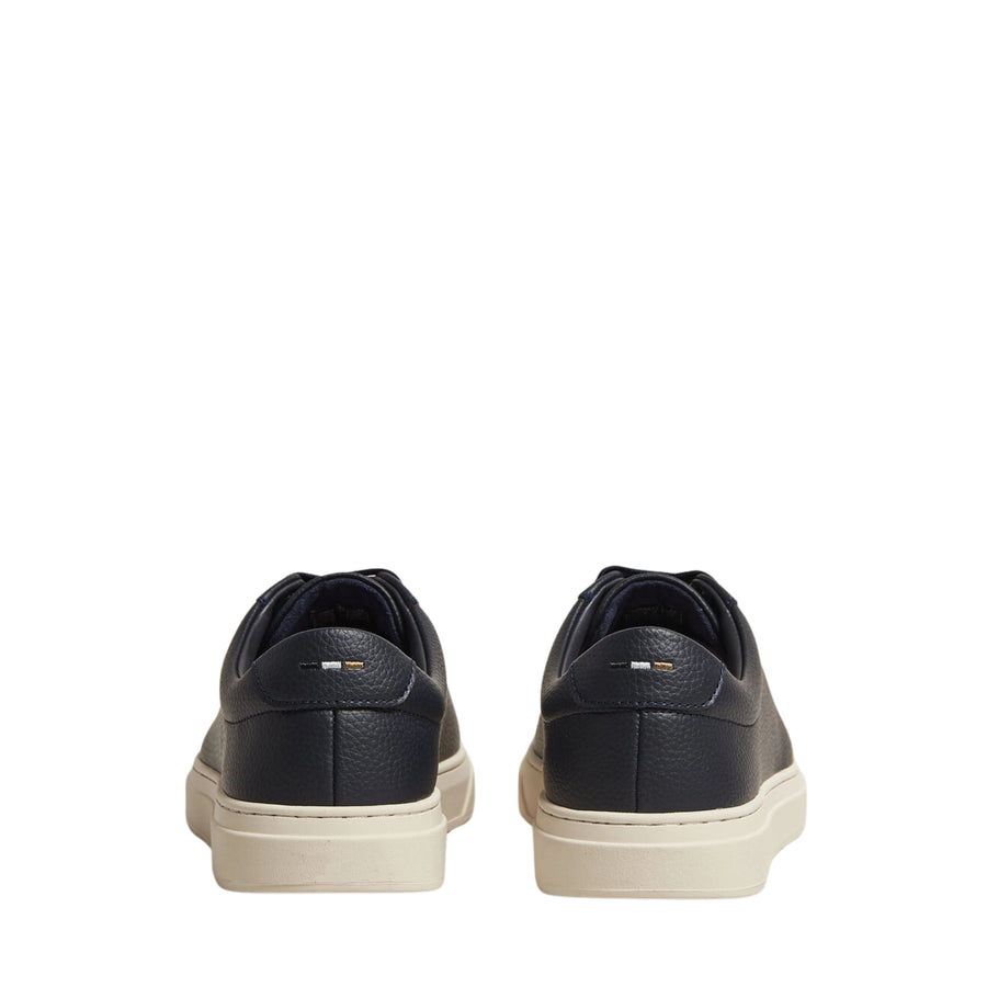 BOSS Kieran Grained-Leather Dark Blue Trainers