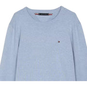Tommy Hilfiger Embroidered Logo Vessel Blue  Heather Crew Neck Sweatshirts