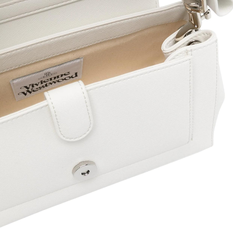 Vivienne Westwood Orb White Hazel Medium Handbag