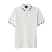 Emporio Armani Micro Eagle Embroidery White Polo Shirt