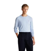 Tommy Hilfiger Embroidered Logo Vessel Blue  Heather Crew Neck Sweatshirts