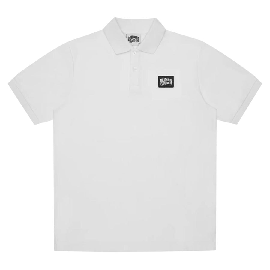 Billionaire Boys Club Woven Patch Arch Logo White Polo Shirt