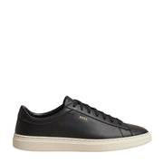 BOSS Kieran Grained-Leather Black Trainers