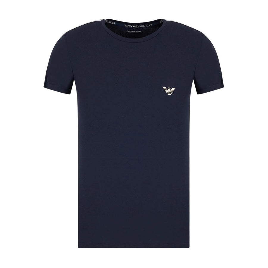 Emporio Armani Bodywear Logo Tape Navy T-Shirt