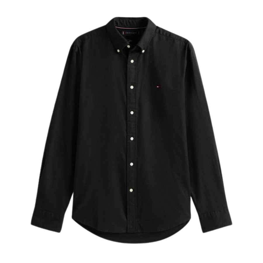 Tommy Hilfiger TH Flex Regular Fit Flannel Black Shirt