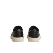 BOSS Kieran Grained-Leather Black Trainers