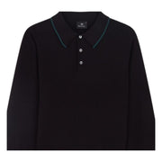 Paul Smith Tipping Black Sweater Polo Shirt