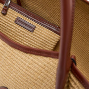 Emporio Armani Medium Woven Straw Shopper Bag
