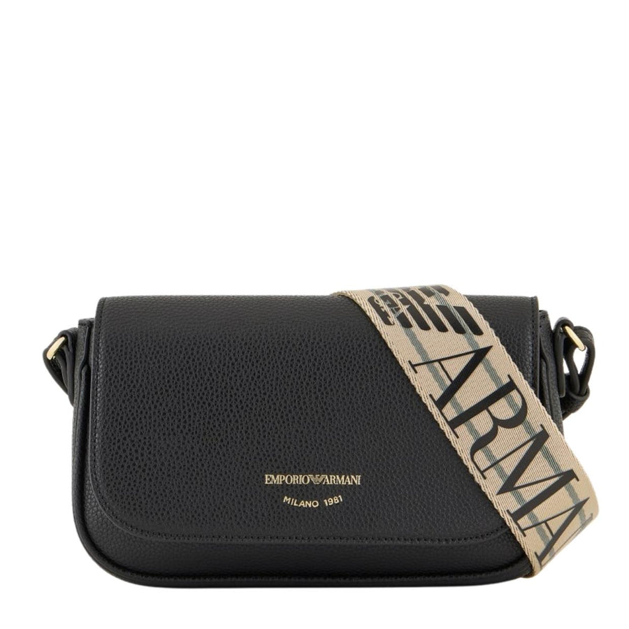Emporio Armani Mini Black Logo Strap Crossbody Bag