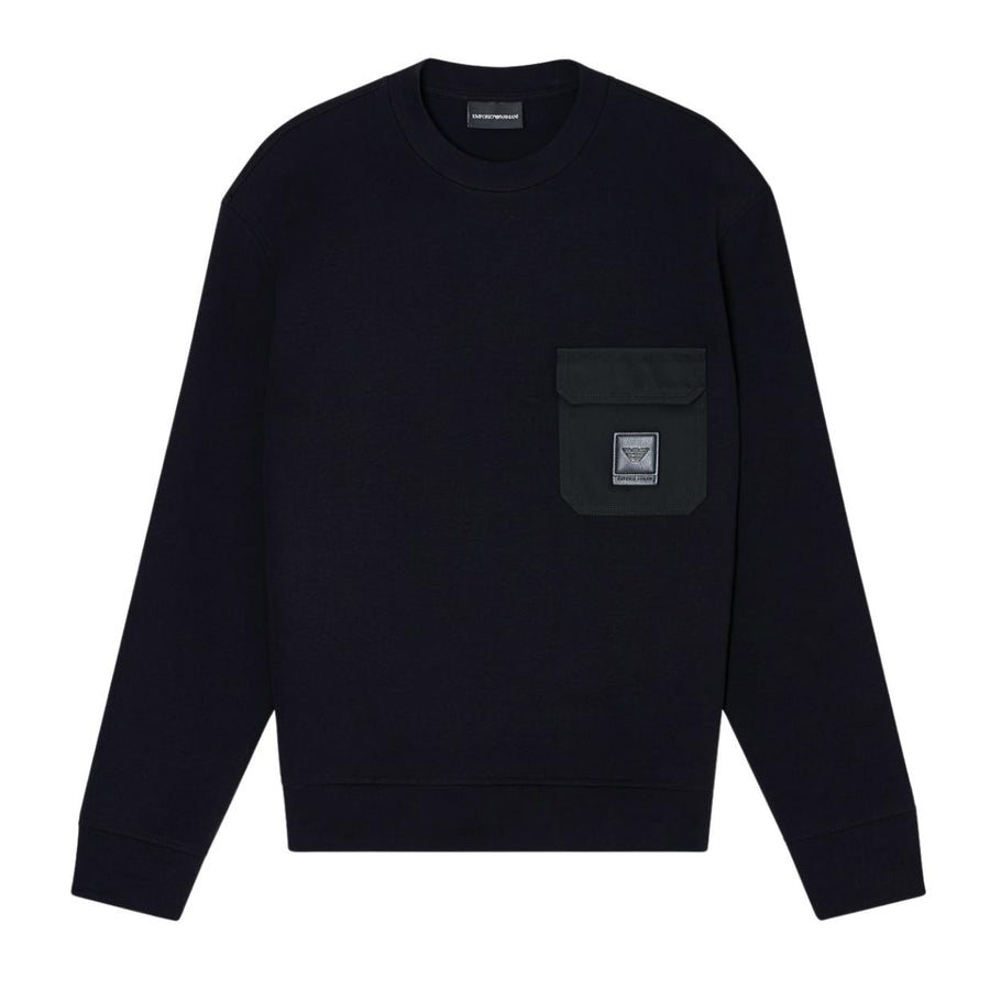 Emporio Armani Logo Patch Black Sweatshirt