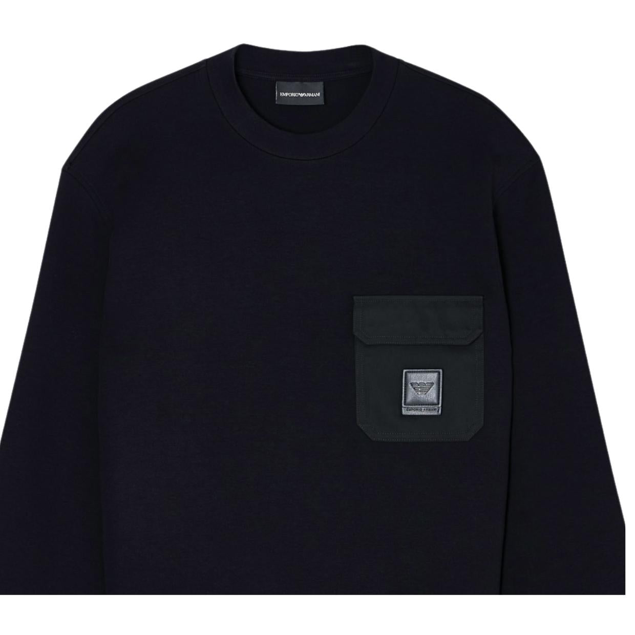 Emporio Armani Logo Patch Black Sweatshirt