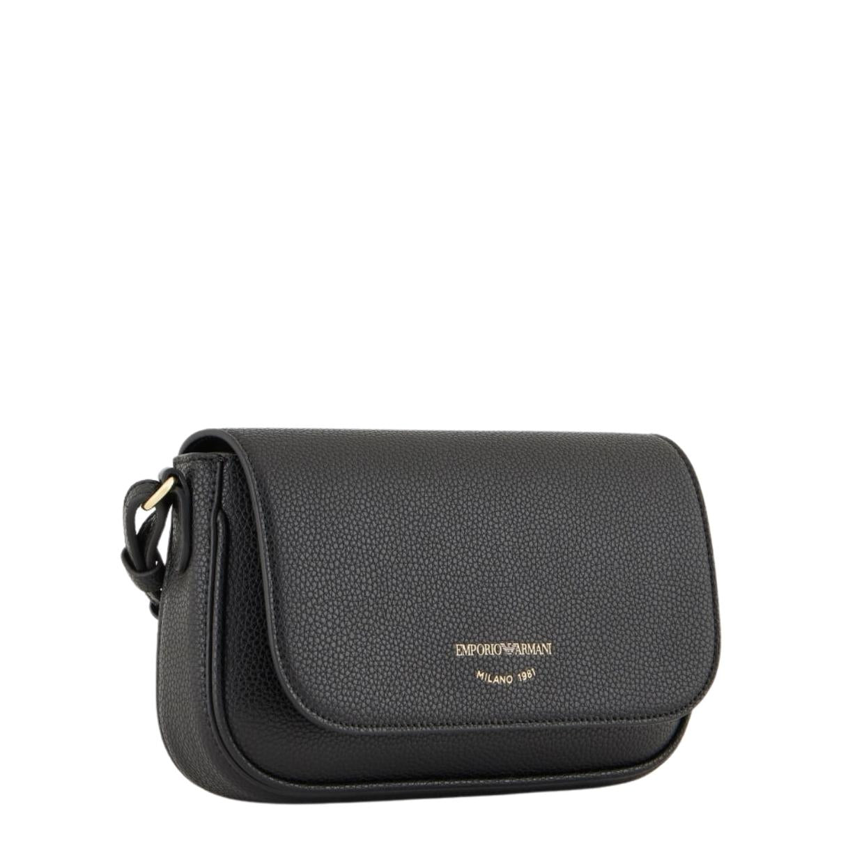 Emporio Armani Mini Black Logo Strap Crossbody Bag