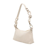 Love Moschino Gold-Tone Logo Knotted Strap Ivory Shoulder Bag