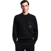 Emporio Armani Logo Patch Black Sweatshirt