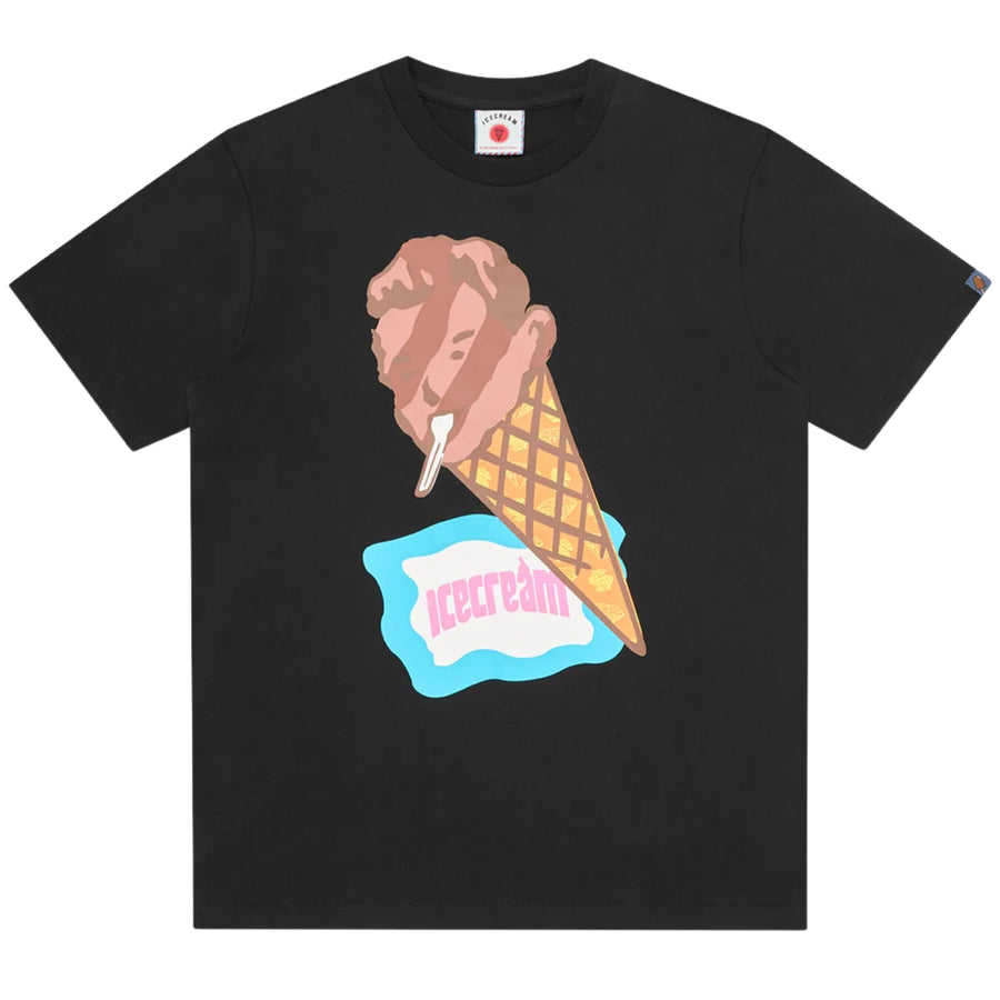 ICECREAM Cone Man Regular Fit Black T-Shirt