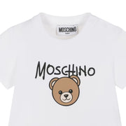 Moschino Baby Teddy Bear Cotton Jersey White T-Shirt