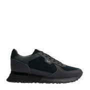 Mallet London Boundary Black Ripple Leather Trainers