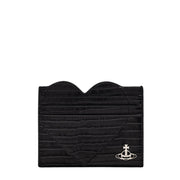 Vivienne Westwood Black Croc Heart Card Holder